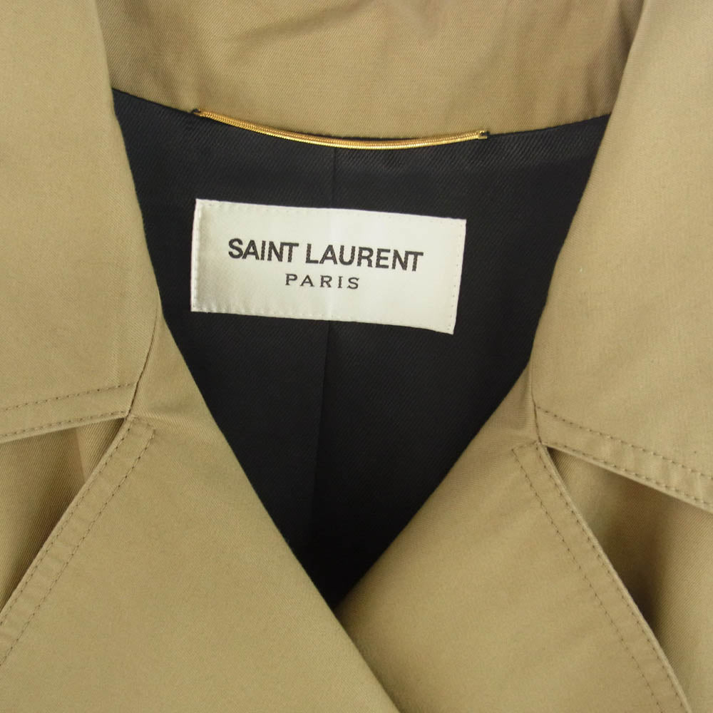 SAINT LAURENT サンローラン 613224 Y3A99 国内正規品 トレンチコート ブラウン系【中古】