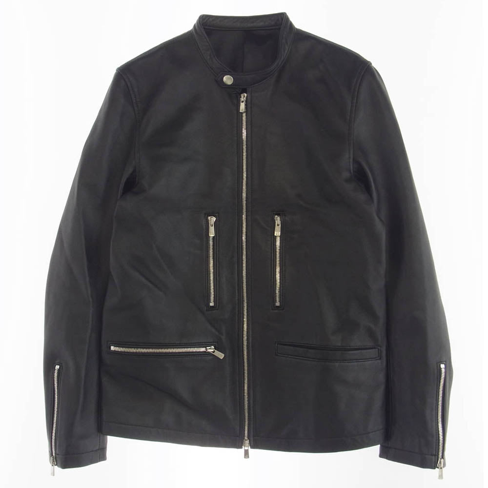 NO ID. ノーアイディ 851030-219L シープレザー シングルライダース JKT ライダースジャケット ブラック系 1【中古】