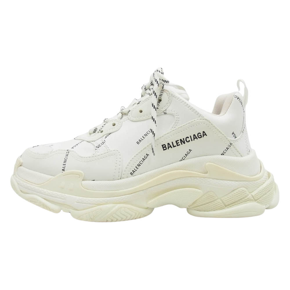 BALENCIAGA バレンシアガ 536737 Triple S オーバーロゴ トリプルS スニーカー ホワイト系 42(27.5cm)【中古】