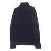 MAISON MARGIELA メゾンマルジェラ 22AW SI1HA0013 4.14ライン 四つタグ ドライバーズニット リブ ジップアップ ハイネック カーディガン ジャケット ブラック系 M【美品】【中古】