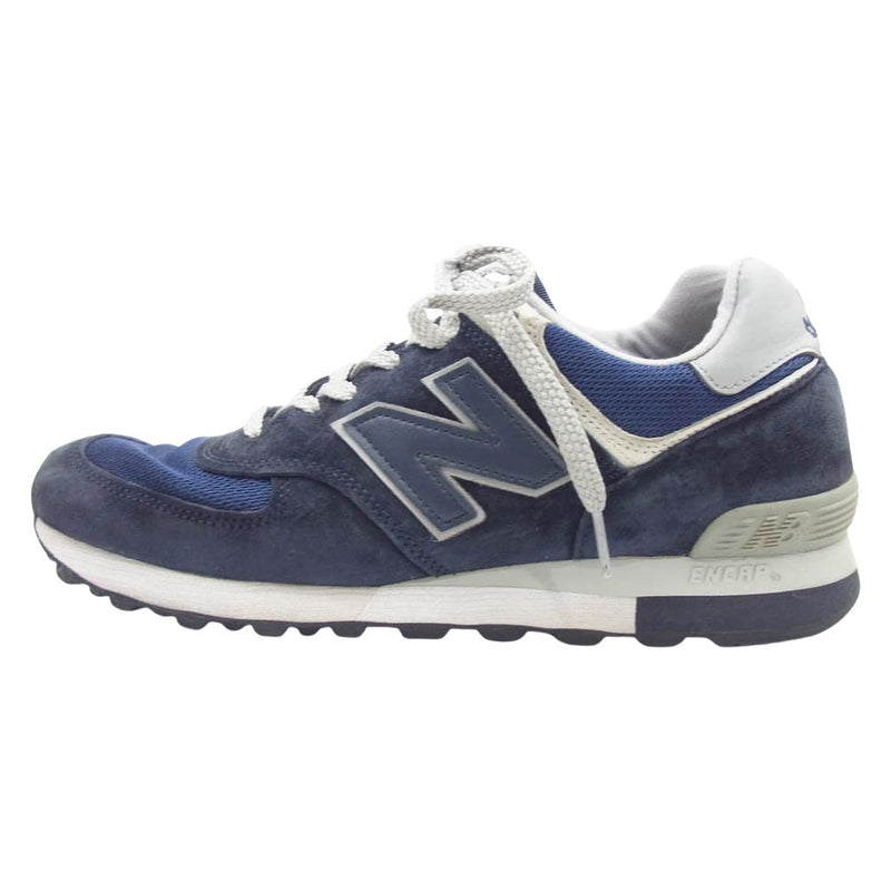 NEW BALANCE ニューバランス OU576PNV 英国製 576  スエード メッシュ ローカット スニーカー ネイビー系 USA8.5【中古】
