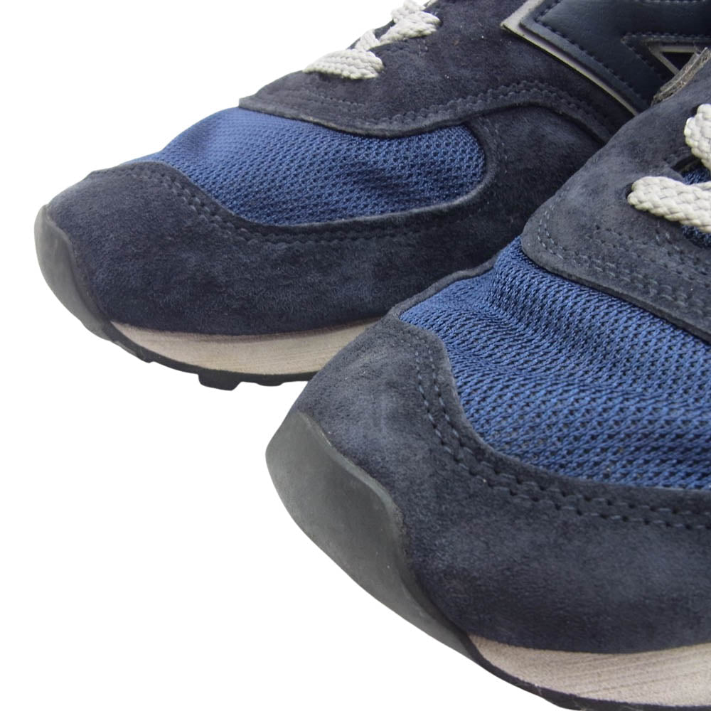 NEW BALANCE ニューバランス OU576PNV 英国製 576  スエード メッシュ ローカット スニーカー ネイビー系 USA8.5【中古】