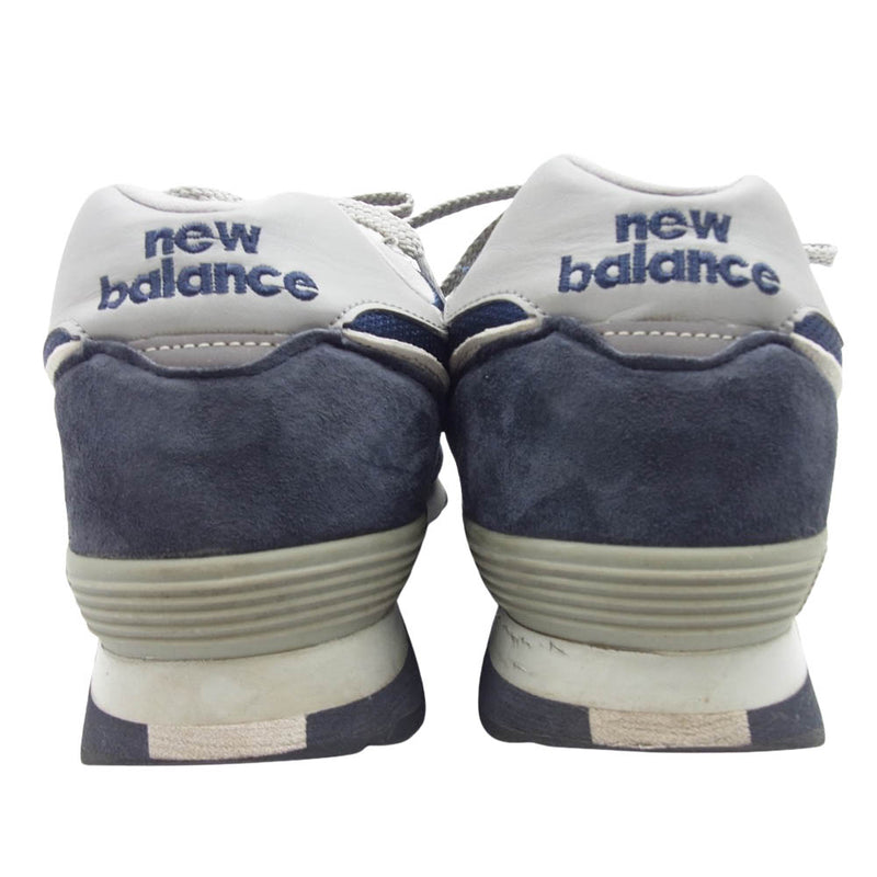 NEW BALANCE ニューバランス OU576PNV 英国製 576  スエード メッシュ ローカット スニーカー ネイビー系 USA8.5【中古】