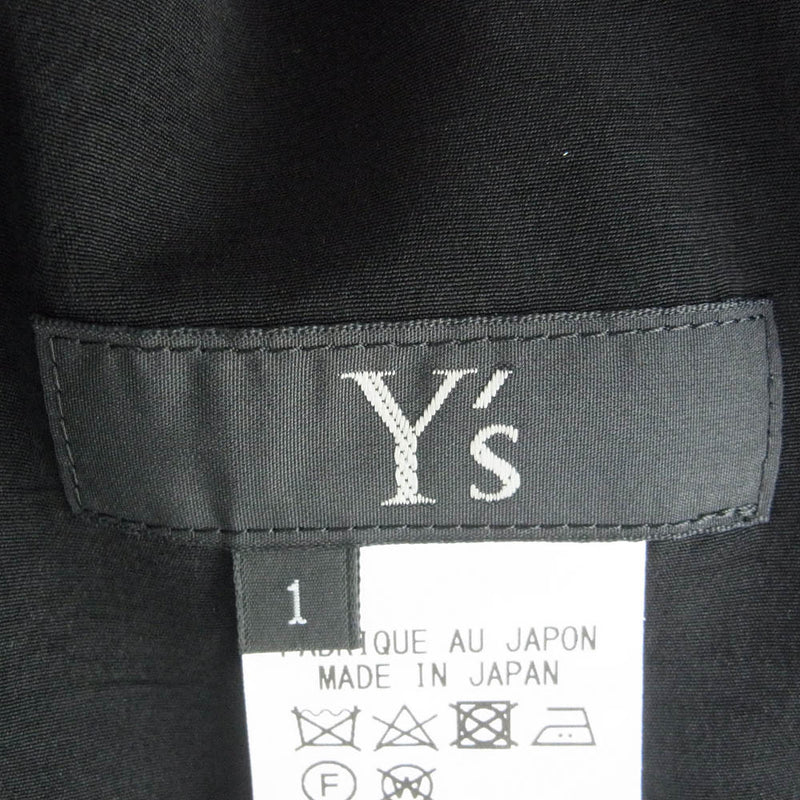 Y's Yohji Yamamoto ワイズ ヨウジヤマモト 24AW YB-C08-500 CREPE de CHINE HOODED COAT クレープデシン  フーデッドコート ブラック系 1【中古】