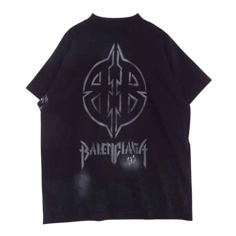 BALENCIAGA バレンシアガ 24AW 787349 Metal BB Stencil メタルロゴ BBステンシル オーバーサイズ 半袖 Tシャツ 2【極上美品】【中古】