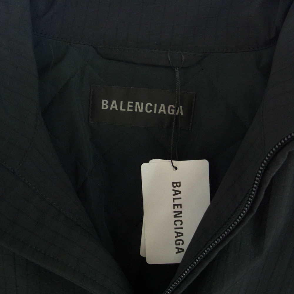 BALENCIAGA バレンシアガ 24SS 773048 Unity Sports Icon Cocoon Kick 裏地キルティング ユニティロゴ ウィンドブレーカー ブラック系 3【極上美品】【中古】