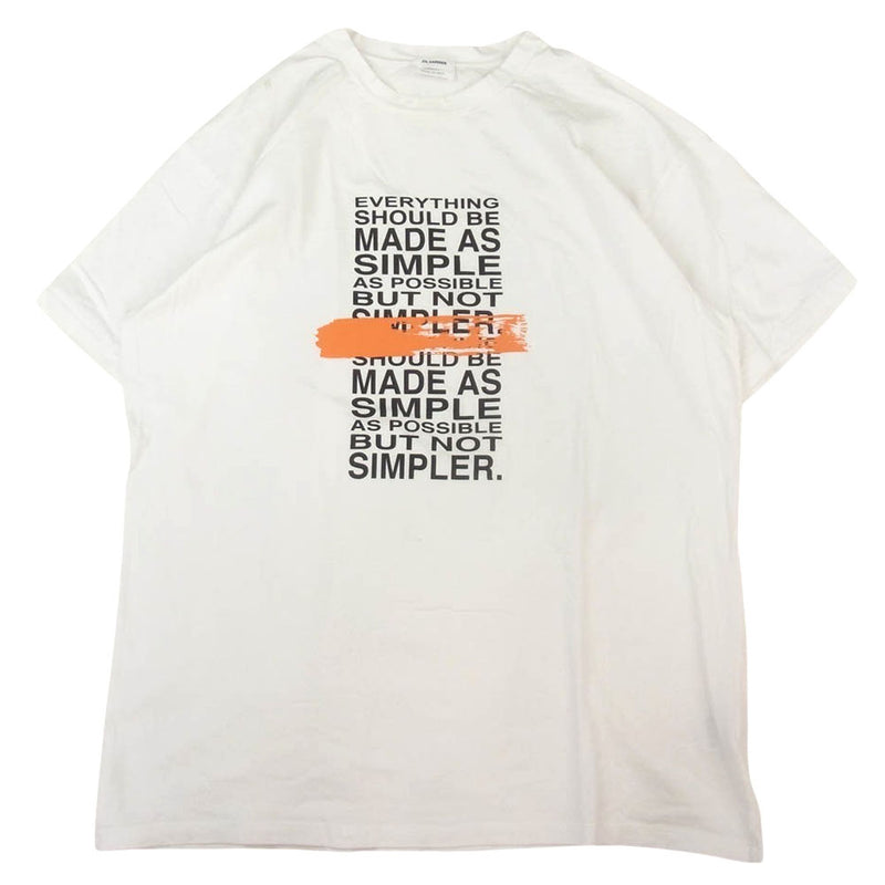 JIL SANDER ジルサンダー 706005 MADE AS SIMPLE MADE AS SIMPLE アニバーサリーエディション クルーネック 半袖 Tシャツ ホワイト系 M【中古】