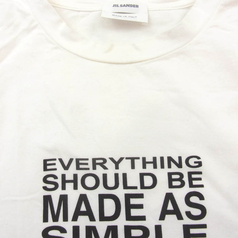 JIL SANDER ジルサンダー 706005 MADE AS SIMPLE MADE AS SIMPLE アニバーサリーエディション クルーネック 半袖 Tシャツ ホワイト系 M【中古】