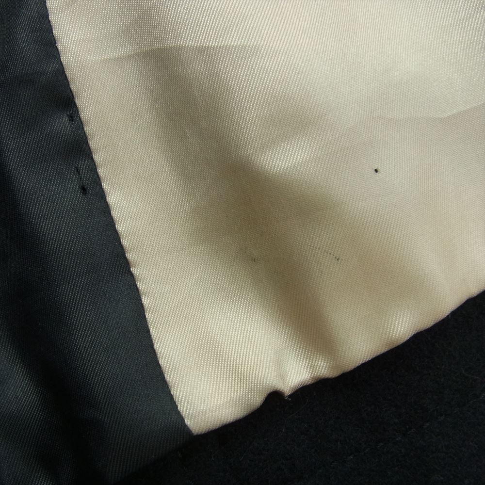 Paul Smith ポール・スミス PM-BM-50165 ベロアパイピング バックベルト ダブルブレスト メルトン ダブル ウール ロング コート ブラック系 L【中古】