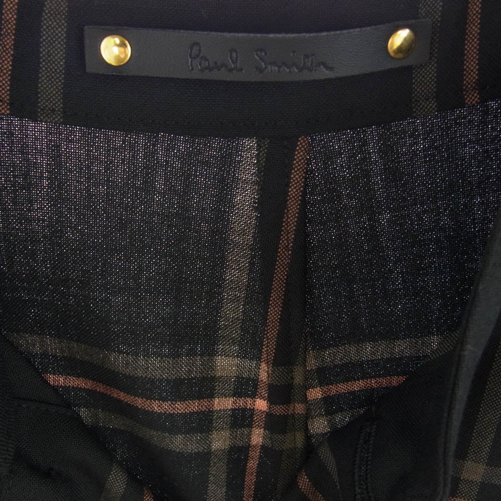 Paul Smith ポール・スミス PF-MV-39955 ウール チェック スタンドカラー ジャケット ブルゾン ブラック系 L【中古】