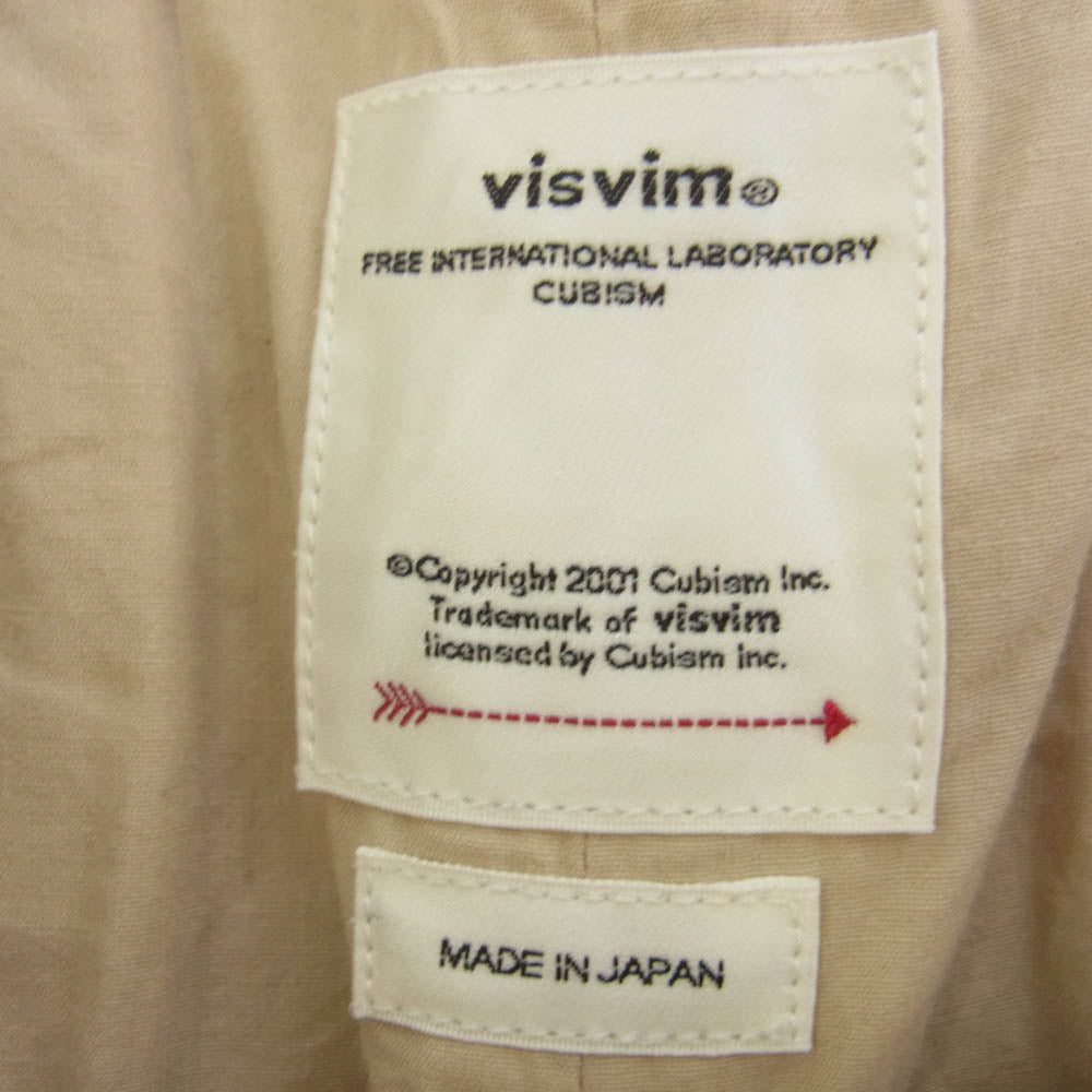 VISVIM ビズビム 0124105008009 CARROL CHINO PANTS DMGD チノ 裾リブ レーシングパンツ ベージュ系 1【美品】【中古】