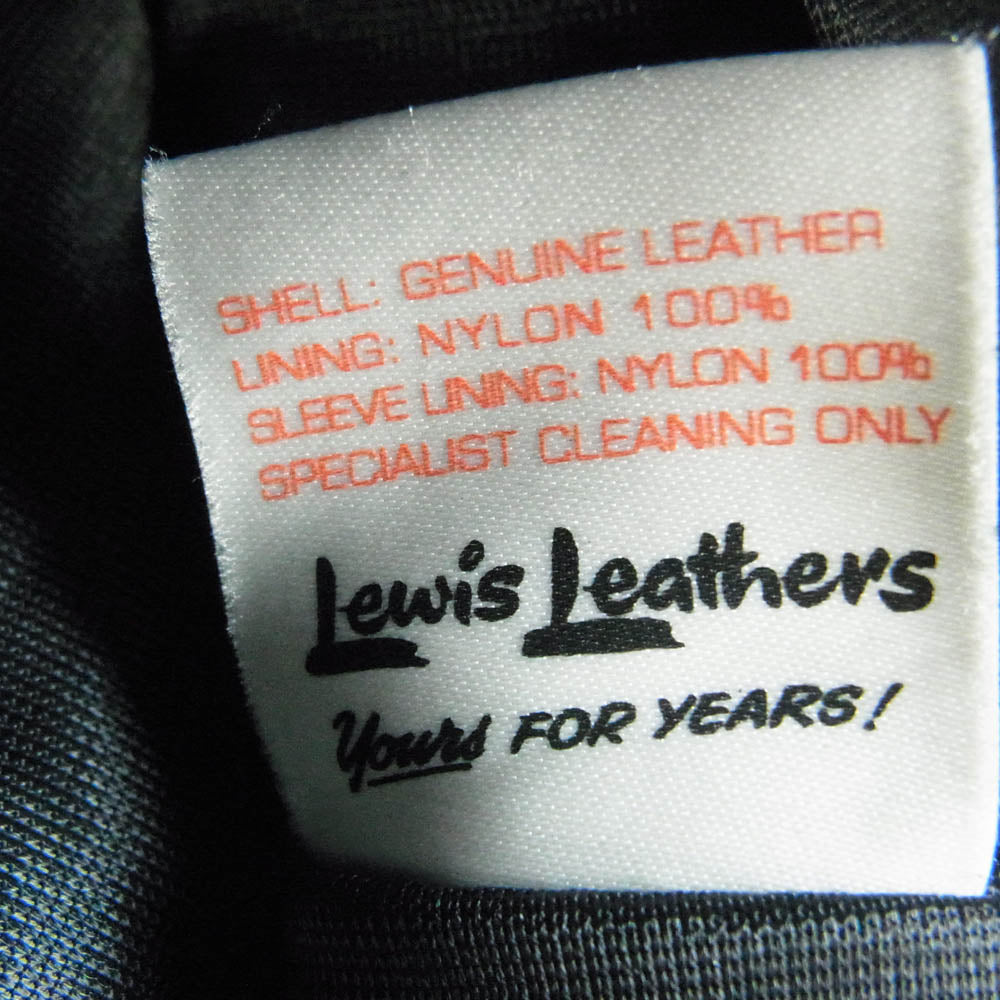 Lewis Leathers ルイスレザー 441T CYCLONE TIGHT FIT サイクロン タイトフィット カウハイド ダブル ライダース ジャケット ブラック系 38【美品】【中古】