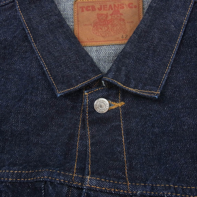 TCB jeans ティージービージーンズ 30s Jacket 1st ファーストモデル Tバック デニムジャケット インディゴブルー系 42【中古】