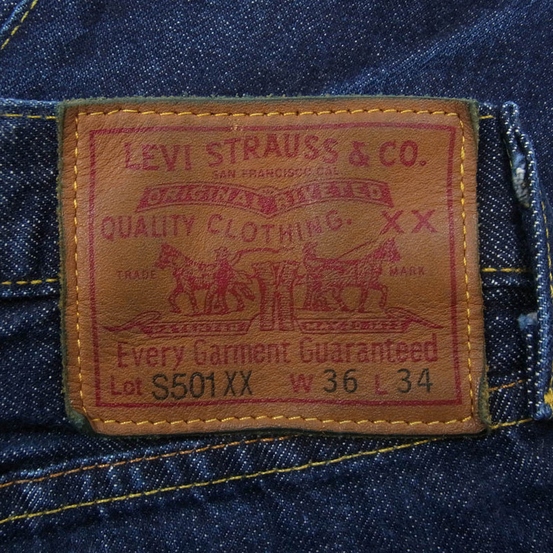 Levi's リーバイス 44501-0088 LVC S501XX 1944 大戦モデル ペンキステッチ デニム パンツ ジーンズ インディゴブルー系 W36L34【中古】