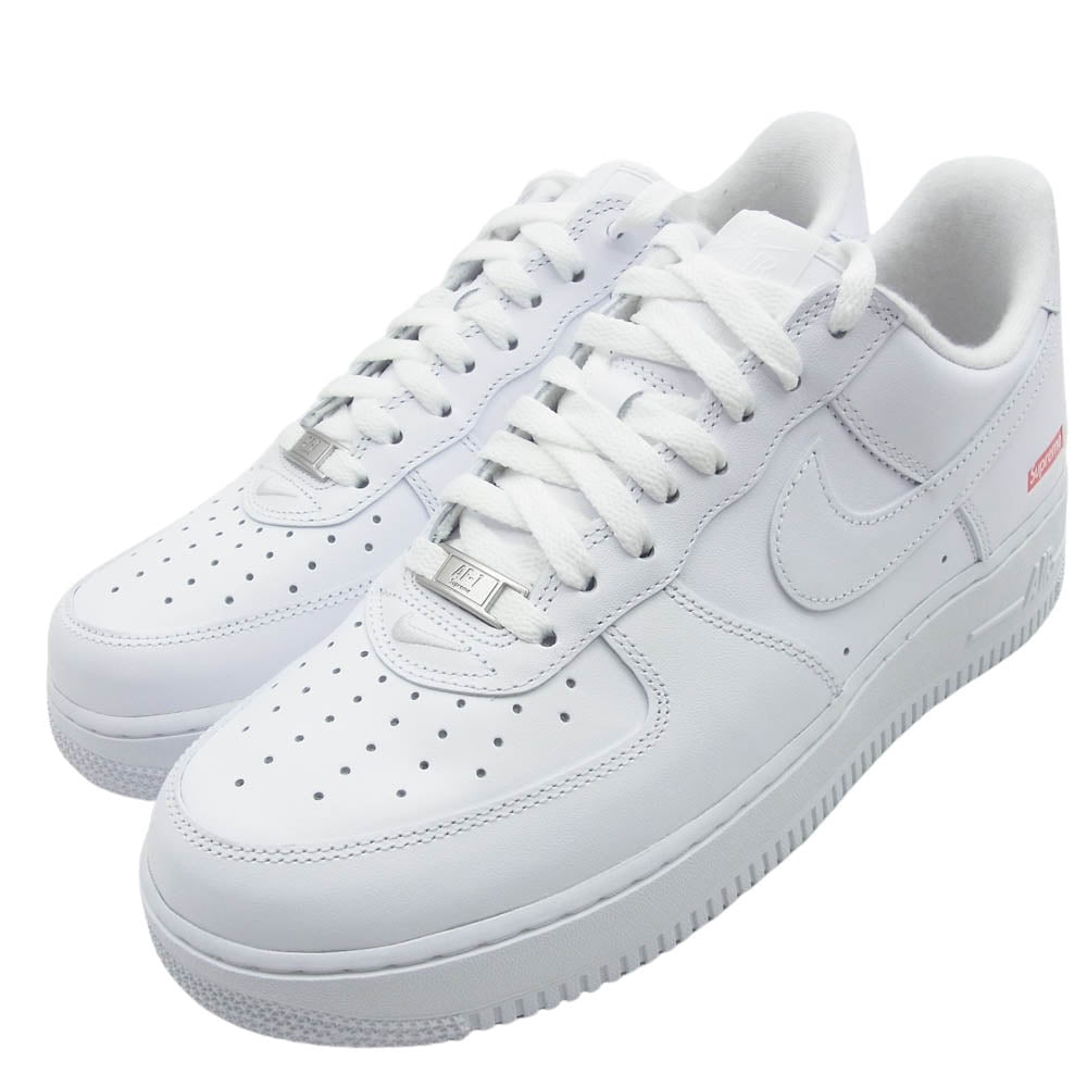 Supreme シュプリーム CU9225-100 × Nike Air Force 1 Low ナイキ エアフォース1 ロー  スニーカー ホワイト系 27cm【新古品】【未使用】【中古】