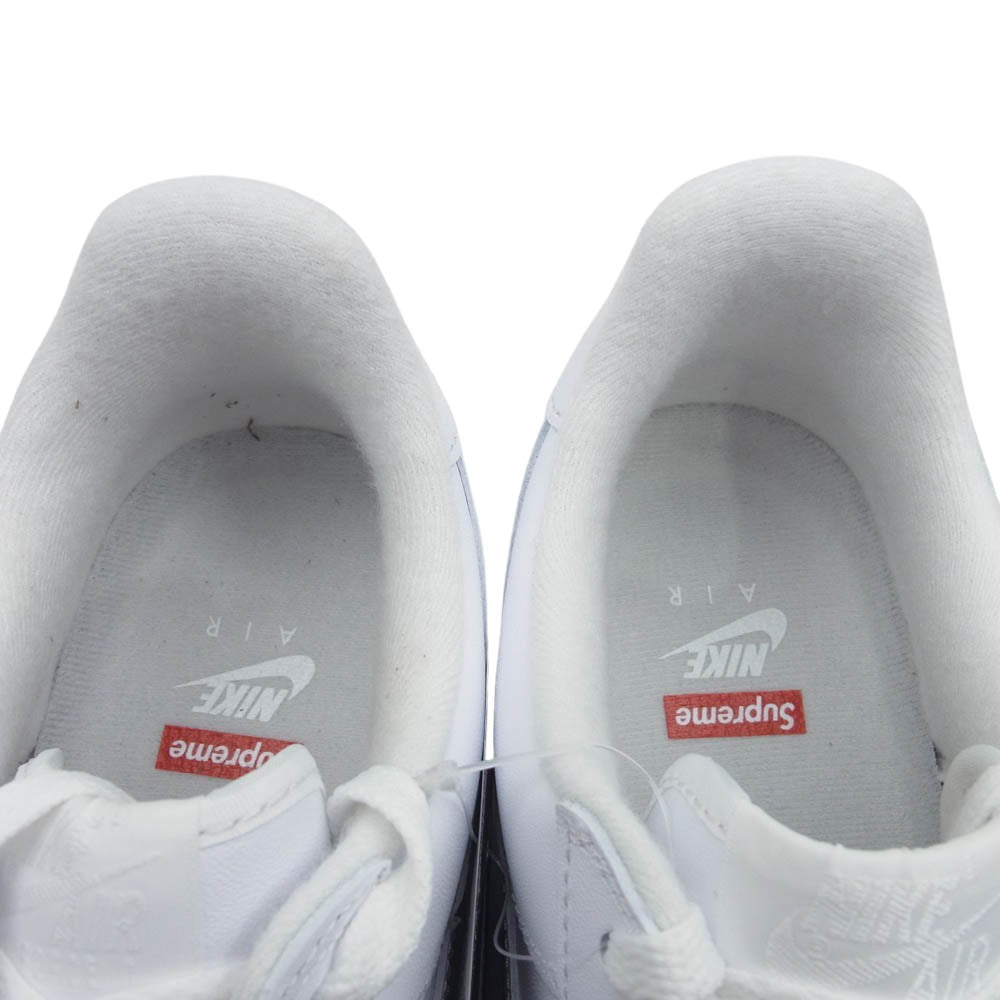 Supreme シュプリーム CU9225-100 × Nike Air Force 1 Low ナイキ エアフォース1 ロー  スニーカー ホワイト系 27cm【新古品】【未使用】【中古】