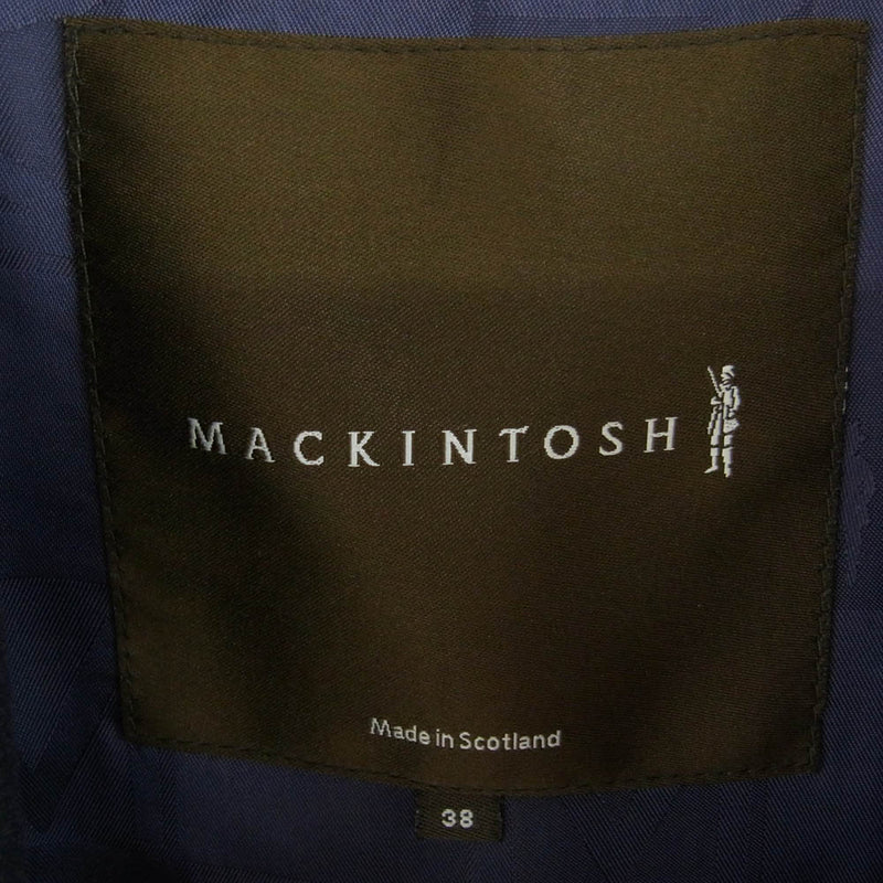 Mackintosh マッキントッシュ 142 国内正規品 スコットランド製 ダブルブレスト ウール トレンチコート ダークネイビー系 38【中古】