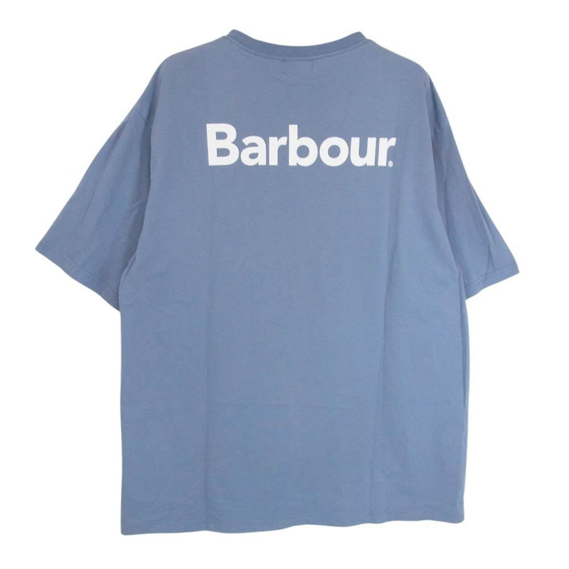 Barbour バブアー 241mtsg004 バックプリント ベーシック  ロゴ Tシャツ ブルー系 サイズ表記無【中古】