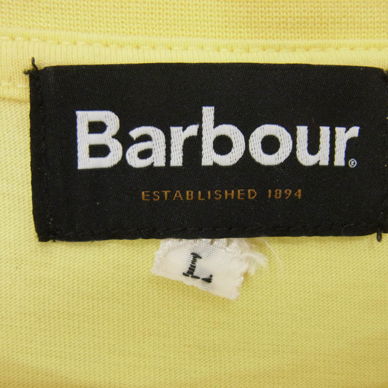 Barbour バブアー 241MTSG005 スモール ロゴ ショートスリーブ 半袖 クルーネック Tシャツ イエロー系 L【中古】