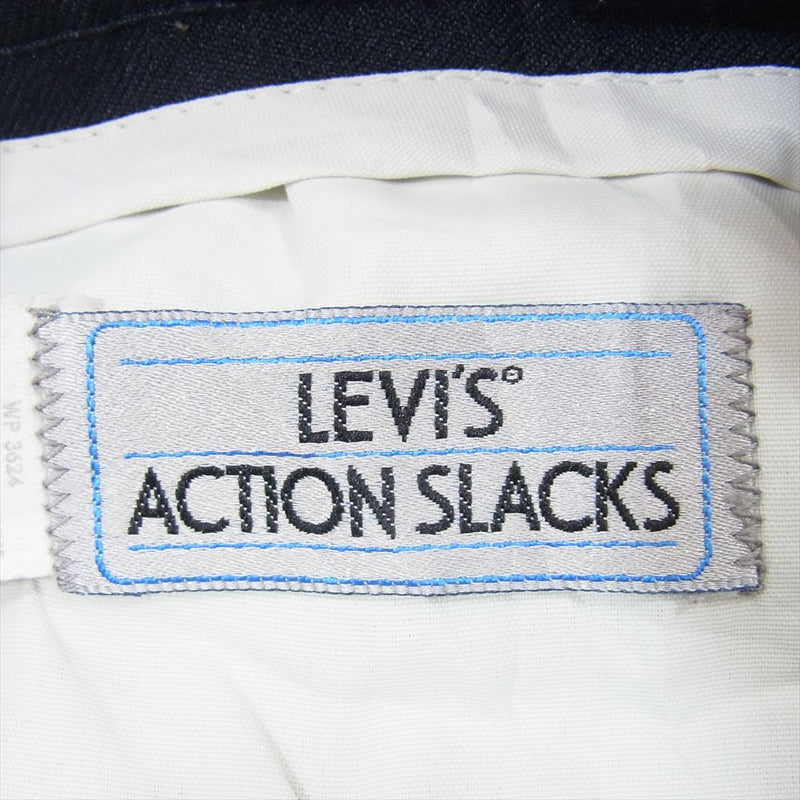 Levi's リーバイス ACTION SLACKS アクション スラックス テーパードパンツ ネイビー系 サイズ表記無【中古】