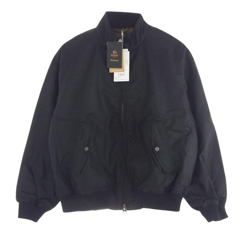 Barbour バブアー 242MWX2327 × BARACUTA G9 Stand Collar Wax Cotton Blouson バラクータ スタンドカラー ワックス コットン ブルゾン オイルドジャケット ブラック系 M【新古品】【未使用】【中古】