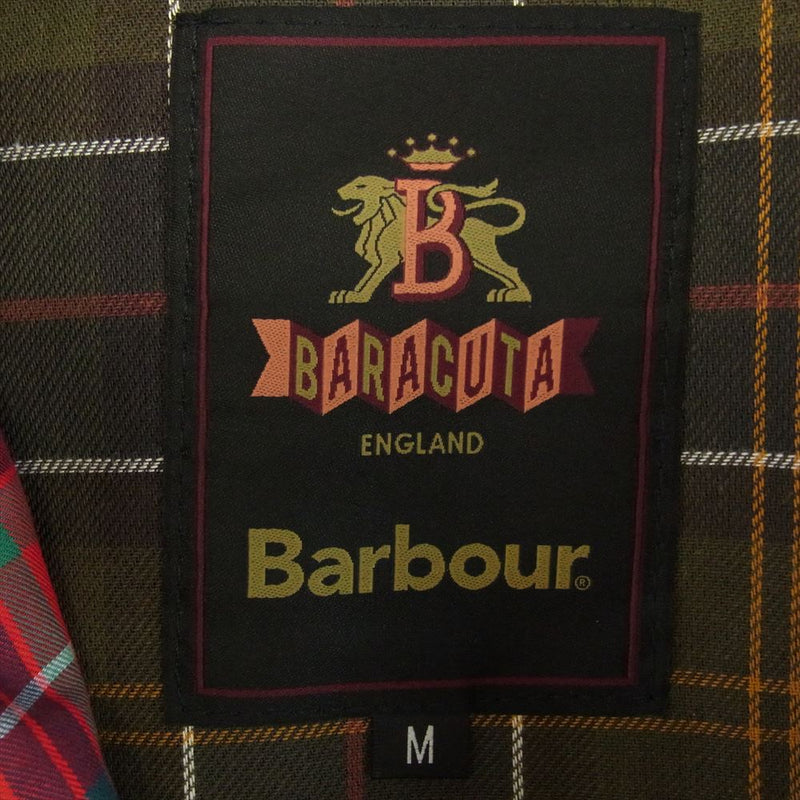 Barbour バブアー 242MWX2327 × BARACUTA G9 Stand Collar Wax Cotton Blouson バラクータ スタンドカラー ワックス コットン ブルゾン オイルドジャケット ブラック系 M【新古品】【未使用】【中古】