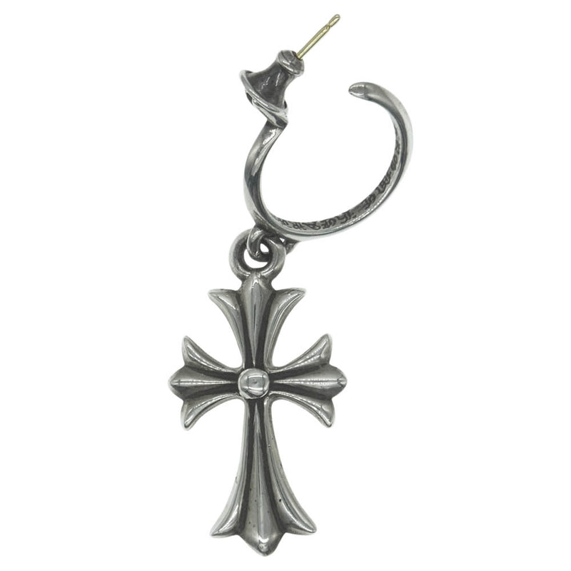 CHROME HEARTS クロムハーツ（原本無） TINY CH CROSS タイニー CH クロス フープ ピアス シルバー系【中古】