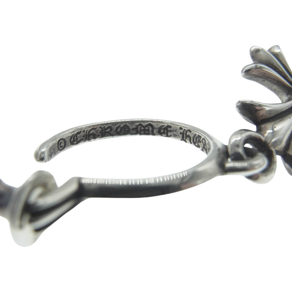 CHROME HEARTS クロムハーツ（原本無） TINY CH CROSS タイニー CH クロス フープ ピアス シルバー系【中古】