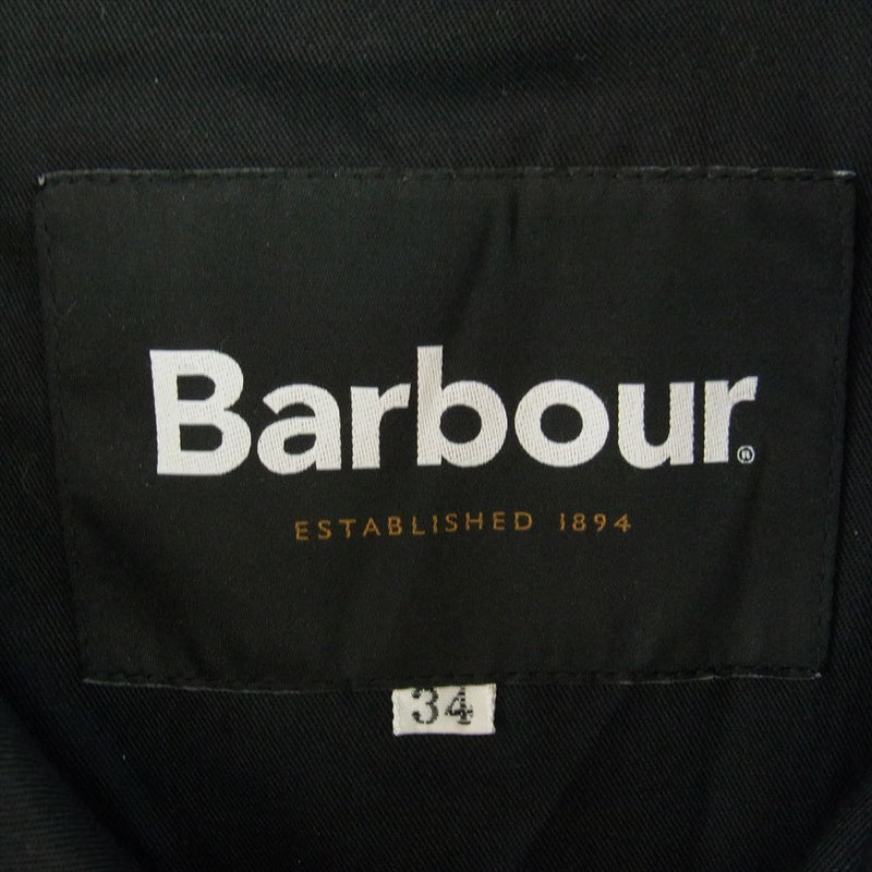 Barbour バブアー 232MCAS110 オンラインストア限定 SNOWDON スノードン JAPAN LIMITED カシミヤ カシミア ウール ツイル コート ブラック系 34【中古】