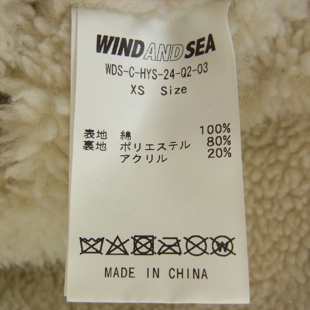 HYSTERIC GLAMOUR ヒステリックグラマー WDS-C-HYS-24-Q2-03 WIND AND SEA WASHED DENIM JACKET ウィンダンシー ウォッシュド デニム ワッペン ボア ジャケット インディゴブルー系 XS【中古】