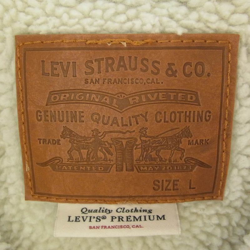 Levi's リーバイス PC9-16365-0128 PREMIUM プレミアム TYPE3 SHERPA TRUCKER JACKET シェルパ トラッカー デニムジャケット ボアジャケット インディゴブルー系 L【美品】【中古】