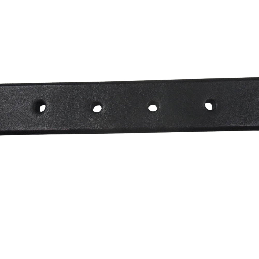 ストラム STG053-01S01 フルタンニンピット鞣し ステアハイド ベンズ ナローベルト スタッズカスタム ブラック系 F【美品】【中古】