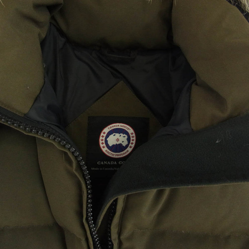 CANADA GOOSE カナダグース 2301JL R 国内正規品 グリフィン BELLEVILLE ベルビル パーカ ダウン ジャケット カーキ系 S【中古】