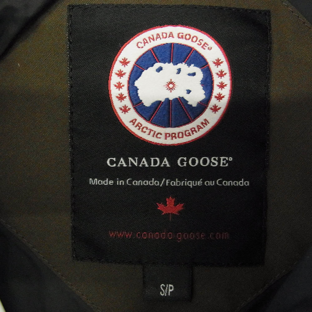 CANADA GOOSE カナダグース 2301JL R 国内正規品 グリフィン BELLEVILLE ベルビル パーカ ダウン ジャケット カーキ系 S【中古】