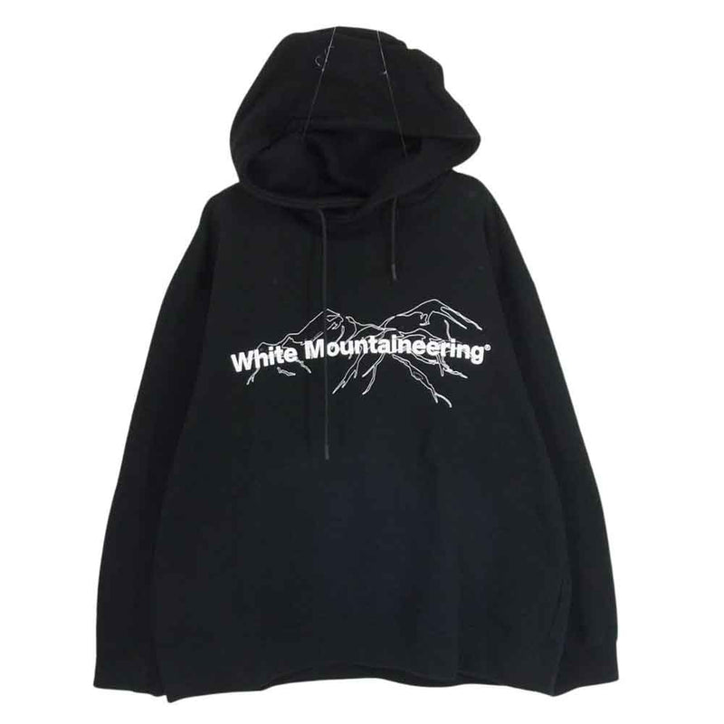 WHITE MOUNTAINEERING ホワイトマウンテニアリング WM2073508 LOGO PRINTED HOODIE ロゴ プリント フーディー パーカー ブラック系 2【中古】