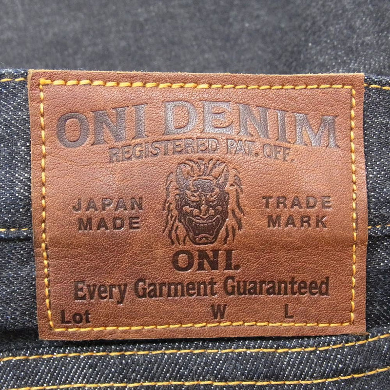 ONI DENIM 鬼デニム ONI-426 13oz デニム Lot.426 ブーツカット デニム パンツ W36 カーキ系【極上美品】【中古】