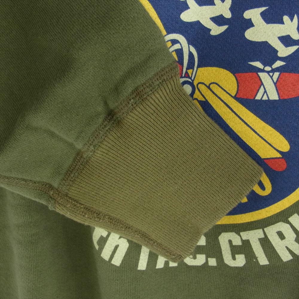 Buzz Rickson's バズリクソンズ BR69290 AIRMENS MOSQUITO CLUB セットインスリーブ スウェット グリーン系 L【新古品】【未使用】【中古】