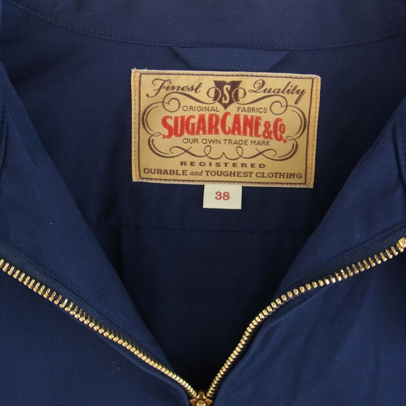 SUGAR CANE シュガーケーン SC15293 COTTON SPORTS JACKET コットン スポーツ ジャケット ドッグイヤー ジャケット スイングトップ ブルー系 38【新古品】【未使用】【中古】