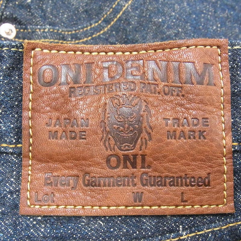 ONI DENIM 鬼デニム ONI-246-CCD Kabuki 15ozクラッシュド コンクリート デニム パンツ W31 インディゴブルー系【極上美品】【中古】