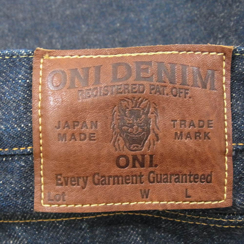 ONI DENIM 鬼デニム ONI-266ZR-ECRU 20oz 緯糸 エクリュ シークレット リラックス ストレート デニム パンツ W36 インディゴブルー系【極上美品】【中古】