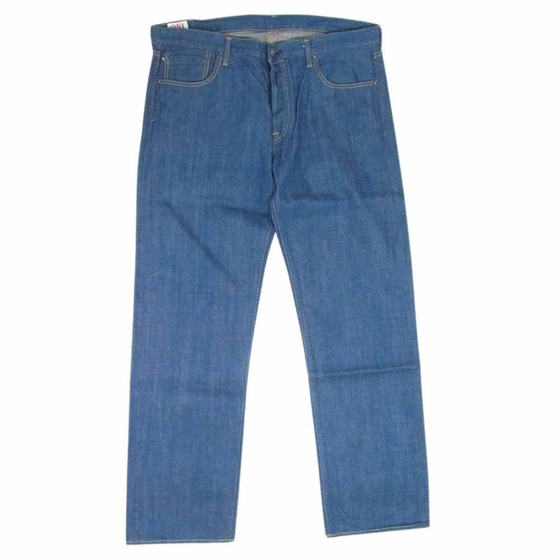 ONI DENIM 鬼デニム ONI-570-OFBD 13.7oz. オールドフェードブルーデニム クラシックストレート ワンウォッシュ デニム パンツ インディゴブルー系 38【極上美品】【中古】