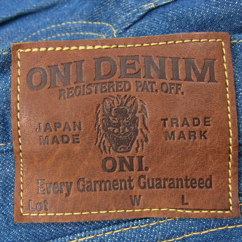 ONI DENIM 鬼デニム ONI-570-OFBD 13.7oz. オールドフェードブルーデニム クラシックストレート ワンウォッシュ デニム パンツ インディゴブルー系 38【極上美品】【中古】