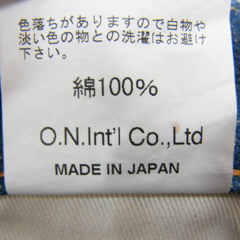 ONI DENIM 鬼デニム ONI-570-OFBD 13.7oz. オールドフェードブルーデニム クラシックストレート ワンウォッシュ デニム パンツ インディゴブルー系 38【極上美品】【中古】