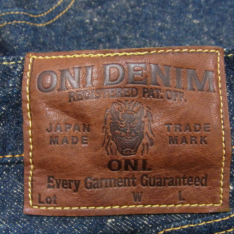 ONI DENIM 鬼デニム ONI-288-CCD オニ 14.7oz クラッシュド コンクリート デニム パンツ インディゴブルー系 32【極上美品】【中古】