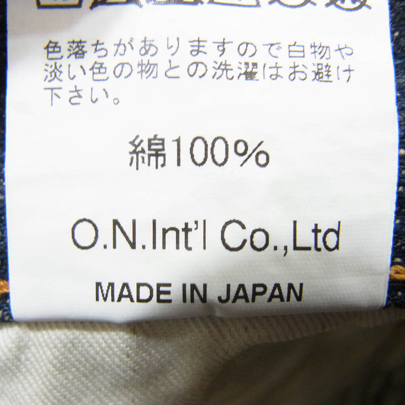 ONI DENIM 鬼デニム ONI-288-CCD オニ 14.7oz クラッシュド コンクリート デニム パンツ インディゴブルー系 32【極上美品】【中古】