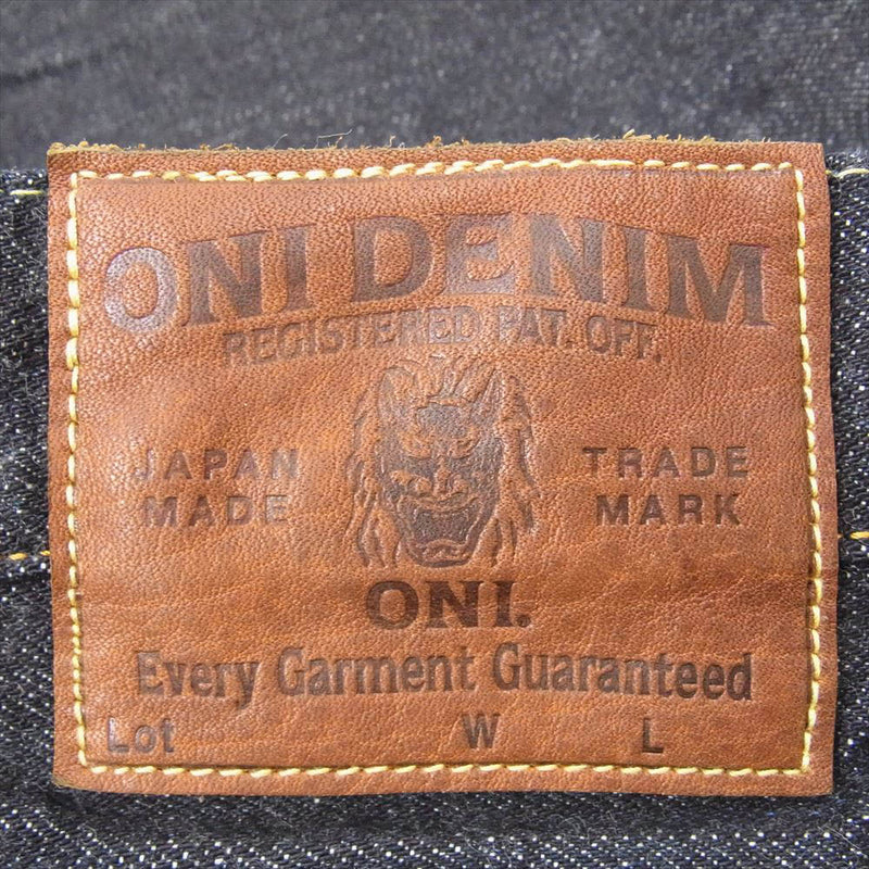 ONI DENIM 鬼デニム ONI-200 Wide Straight 15oz Low Tension Denim 15オンス ローテンション ワイド ストレート デニム パンツ W31 インディゴブルー系【極上美品】【中古】