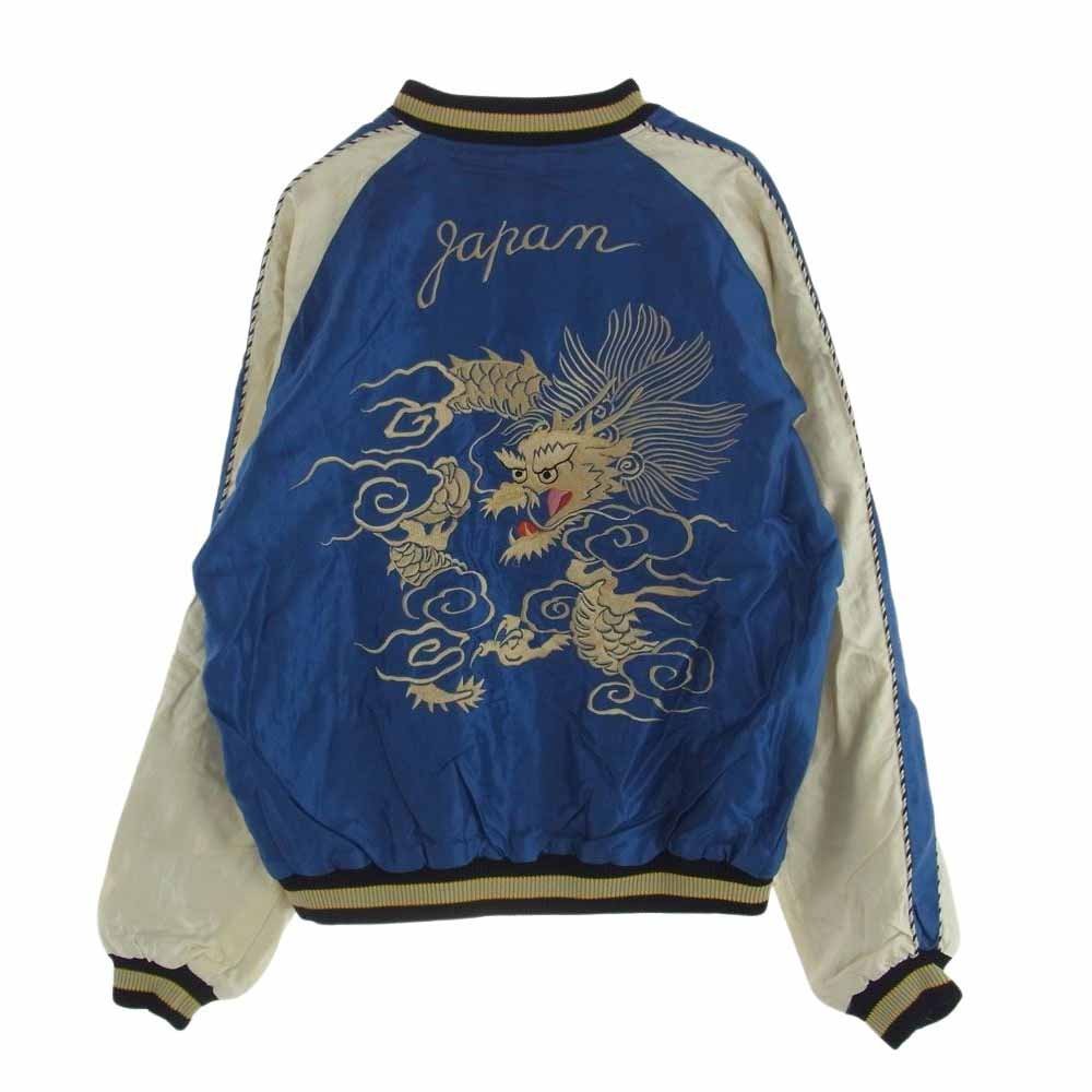 TAILOR TOYO テイラー東洋 TT15491-125 Early 1950s Style Acetate Souvenir Jacket WHITE DRAGON × LANDSCAPE 鷲 龍 リバーシブル サテン スカジャン ジャケット XL【新古品】【未使用】【中古】