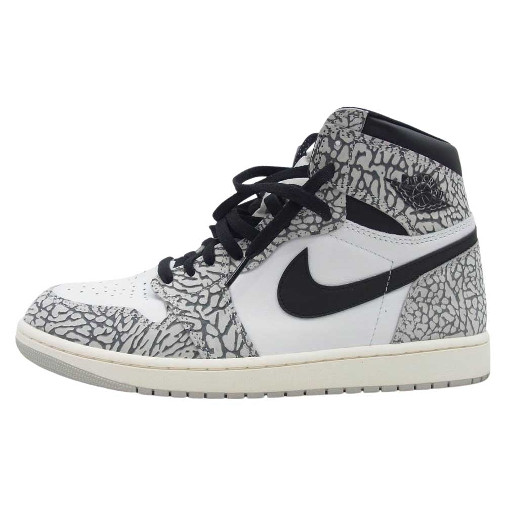 NIKE ナイキ DZ5485-052 Air Jordan 1 High OG AJ1 エアジョーダン White Cement Safari ホワイトセメント サファリ スニーカー グレー系 ホワイト系 ブラック系 30cm【中古】