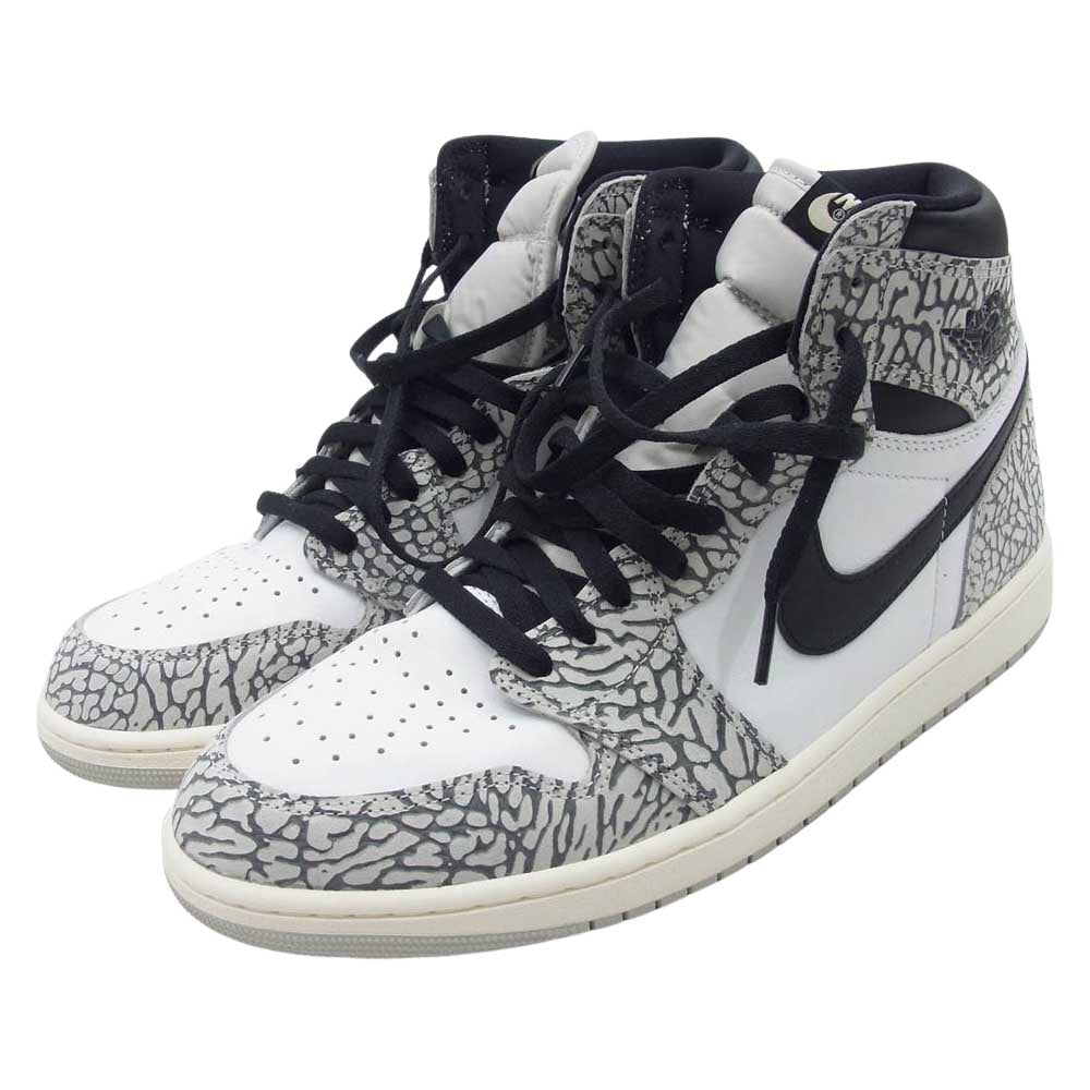 NIKE ナイキ DZ5485-052 Air Jordan 1 High OG AJ1 エアジョーダン White Cement Safari ホワイトセメント サファリ スニーカー グレー系 ホワイト系 ブラック系 30cm【中古】