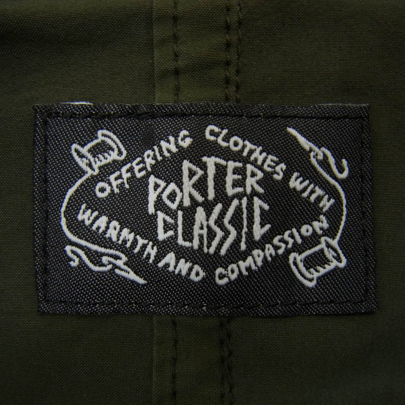 PORTER CLASSIC ポータークラシック PC-015-1591-52-03 SUPER NYLON STRETCH COAT OLIVE スーパー ナイロン ストレッチ ミリタリー コート カーキ系 S【極上美品】【中古】